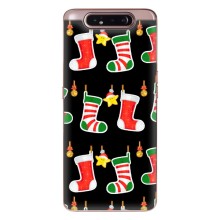 Силиконовый бампер на рождество для Samsung Galaxy a80 2019 ( A805F ) (Рождественские подарки)