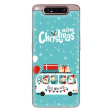 Силиконовый бампер на рождество для Samsung Galaxy a80 2019 ( A805F ) (Рождественское настроение)