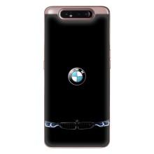 Силиконовый бампер с картинкой машины на Samsung Galaxy a80 2019 ( A805F ) (Черный BMW)