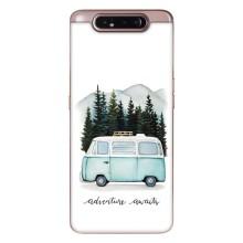 Силиконовый бампер с картинкой машины на Samsung Galaxy a80 2019 ( A805F ) (Домик на колесах)