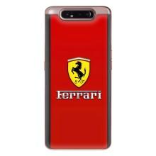 Силиконовый бампер с картинкой машины на Samsung Galaxy a80 2019 ( A805F ) (Ferrari Logo)
