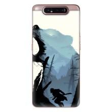 Силиконовый бампер с картинкой животных для Samsung Galaxy a80 2019 ( A805F ) – Медведь и лес