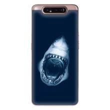 Силиконовый бампер с картинкой животных для Samsung Galaxy a80 2019 ( A805F ) – Пасть Акулы