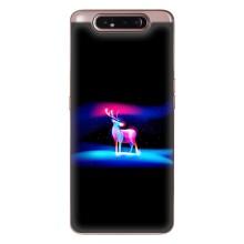 Силиконовый бампер с картинкой животных для Samsung Galaxy a80 2019 ( A805F ) – Яркий олень