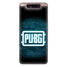 Чехол (TPU) с картинкой "Лого Пабг" на Самсунг Гелекси А80 (Лого PUBG)