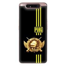 Чехол (TPU) с картинкой "Лого Пабг" на Самсунг Гелекси А80 (Лого PUPG)