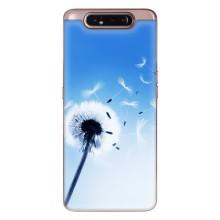 Силиконовый Чехол с одуванчиками на Samsung Galaxy a80 2019 ( A805F ) – Одуванчик на голубом