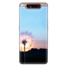 Силиконовый Чехол с одуванчиками на Samsung Galaxy a80 2019 ( A805F ) – Закат с одуванчиком