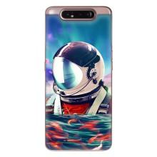 Силиконовый Чехол с принтом "Космонавты" на Samsung Galaxy a80 2019 ( A805F ) – Космонавт в воде
