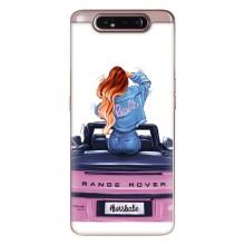 Силиконовый Чехол на Samsung Galaxy a80 2019 ( A805F ) с картинкой Стильных Девушек (Девушка на машине)