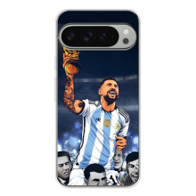 Чехлы для Google Pixel 10 Pro XL (Leo чемпион) (AlphaPrint) (Месси с кубком)