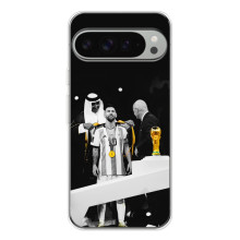 Чехлы для Google Pixel 10 Pro XL (Leo чемпион) (AlphaPrint) (Месси в накидке)