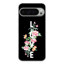 Чехлы для любимой на Пиксель 10 Про ХЛ (VPrint) (Цветы LOVE)