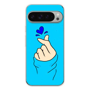 Чохол (Знак сердечка) для Google Pixel 10 Pro XL – Сердечко на синоьому