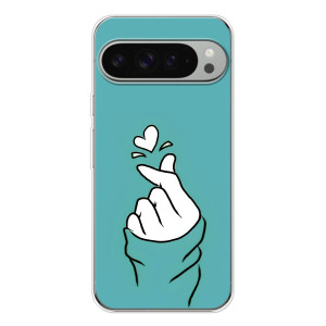 Чохол (Знак сердечка) для Google Pixel 10 Pro XL – Сердечко на бірюзовому