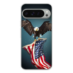 Чехол Флаг USA для Google Pixel 10 Pro XL – Орел и флаг