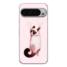 Чехол на Пиксель 10 Про ХЛ с Котами (VPrint) (Котик падает)