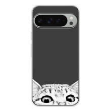 Чехол на Пиксель 10 Про ХЛ с Котами (VPrint) (Выглядывает кот)