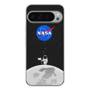 Силиконовый бампер с принтом "Наса" на Google Pixel 10 Pro XL – Космонавт NASA