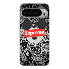 Чехол с Брендами одежды на Пиксель 10 Про ХЛ – Supreme Маус