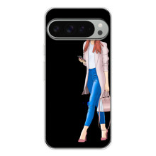 Чехол с картинкой Модные Девчонки Google Pixel 10 Pro XL (Девушка со смартфоном)