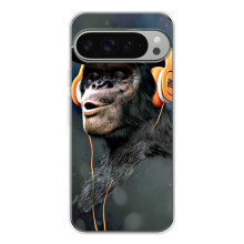 Чехол с Обезьянами Google Pixel 10 Pro XL - (AlphaPrint) – В наушниках