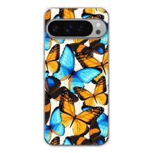 Чехол с принтом для Пиксель 10 Про ХЛ - (Прикольные) (AlphaPrint) (Яркие бабочки)