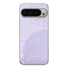 Чехол цветочный дизайн для Google Pixel 10 Pro XL – Монстера фиолетовая