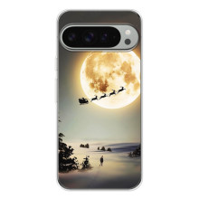Новорічні, Святкові Чохли для Google Pixel 10 Pro XL - 2024 год (Санта на місяці)