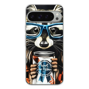 Силиконовый Чехол с Енотами на Google Pixel 10 Pro XL – Енот в очках
