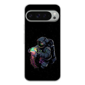 Силиконовый Чехол с принтом "Космонавты" на Google Pixel 10 Pro XL – В руках земля