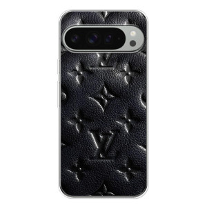 Текстурный Чехол Louis Vuitton для Пиксель 10 Про ХЛ (Черный ЛВ)