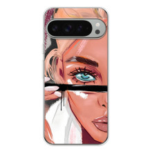 Силиконовый Чехол на Google Pixel 10 Pro XL с картинкой Стильных Девушек (Девушка и ресницы)