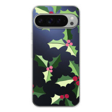 Зимние Чехлы для Пиксель 10 Про ХЛ - прозрачный фон (Рождественский фон)