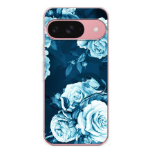 Чехлы (ART) Цветы на Google Pixel 10 Pro (VPrint) (Голубые Бутоны)