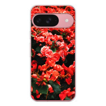Чехлы с Цветами для Google Pixel 10 Pro (VPrint) (Цветы красные)