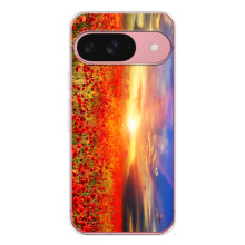 Чехол с картинкой (Стильные) для Пиксель 10 Про - (AlphaPrint) (Поле тюльпанов)