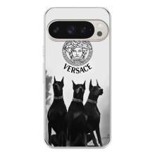 Чехлы VERSACE для Пиксель 10 Про (PREMIUMPrint) – Доберман Версаче