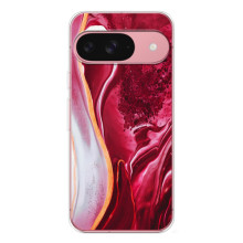 Чехол для Пиксель 10 Про - с принтом (Дизайнерские) (AlphaPrint) (Мрамор красный)