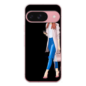 Чехол с картинкой Модные Девчонки Google Pixel 10 Pro – Девушка со смартфоном