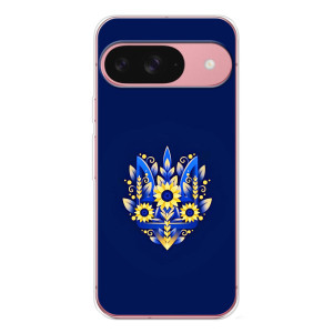 Чохол з картинкою (Патріотичний ГЕРБ) на Google Pixel 10 Pro – Герб в квітах