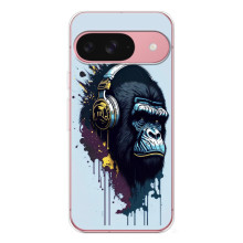 Чехол с Обезьянами Google Pixel 10 Pro - (AlphaPrint) (Горилла в наушниках)