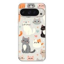 Чехол с рисунком кот на Google Pixel 10 Pro – Коллаж котов