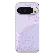 Чехол цветочный дизайн для Google Pixel 10 Pro – Монстера фиолетовая