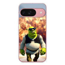 Печатный чехол с принтом Шрек для Google Pixel 10 Pro – Стильный Шрек