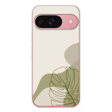 Силиконовый чехол с принтом в цветах на Google Pixel 10 Pro (Монстера зелёная)