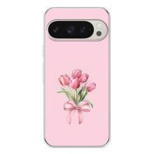 Чехол с розовым рисунком для Google Pixel 10 Pro – Букет цветов