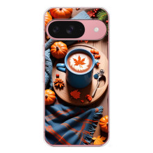 Чехол с уникальным дизайном «Осень с кофе» для Google Pixel 10 Pro – Кофе и тыквы