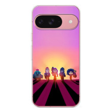 Силиконовый Чехол на Google Pixel 10 Pro с картинкой Brawl Stars – Персонажи в закате