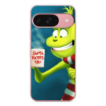 Рождественские Чехлы для Google Pixel 10 Pro (VPrint) (Зеленый Гринч)